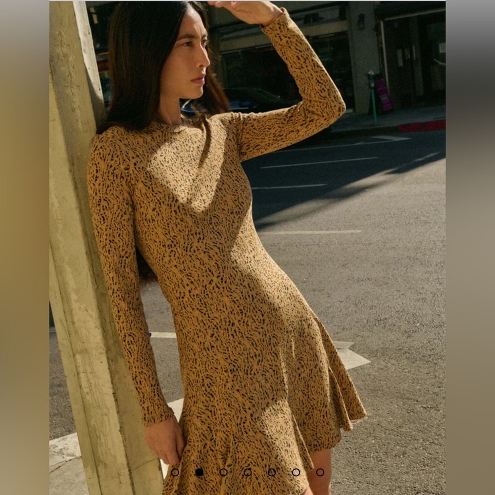 NWOT NATION LTD lyla mini dress in ditsy animal S